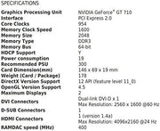 MSI GeForce GT 710 2GD3H LP Graphics Card - 2GB DDR3, VGA, DVI-D, HDMI, Passive Cooling
