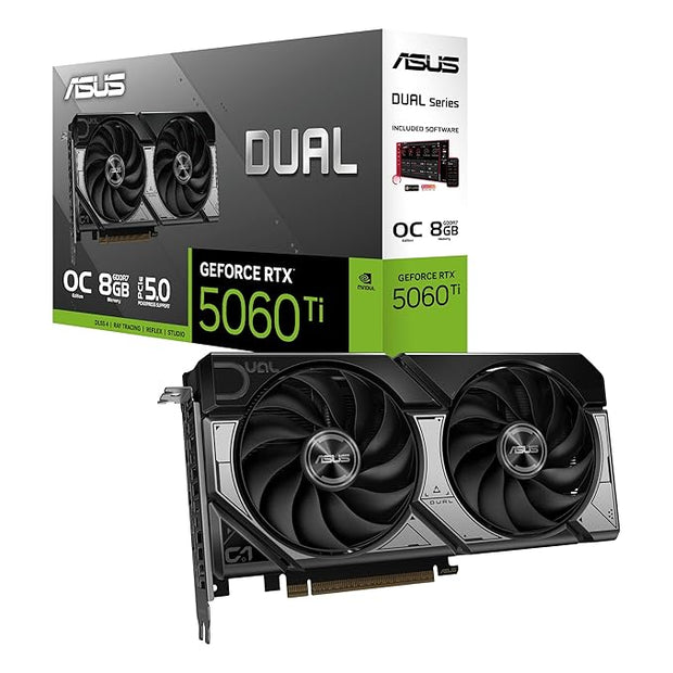 ASUS Dual GeForce RTX 5060 Ti 8GB GDDR7 OC Edition  - 90YV0MP2-M0NA00 | A+ Grade – Excellent Condition, Tested & Verified, Comes with Original Box ASUS