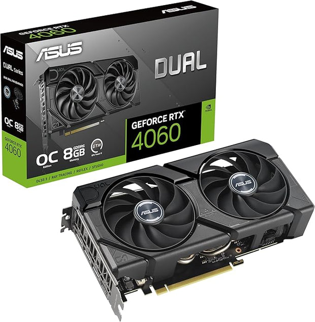 ASUS GeForce RTX 4060 DUAL EVO OC 8GB – 2535MHz, GDDR6, PCIe 4.0, DLSS 3, HDMI 2.1a, 3x DP 1.4a - 90YV0JC7-M0NA00