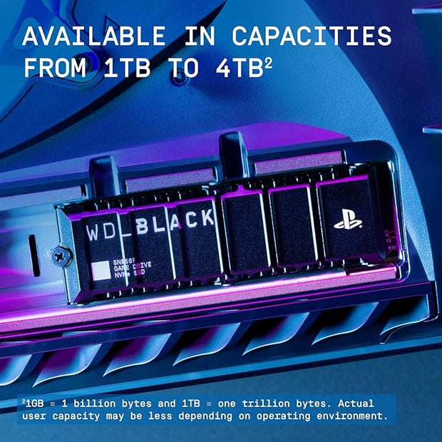 WD_BLACK SN850P 4TB PS5 SSD – Officially Licensed, Up to 7300MB/s, M.2 NVMe with Heatsink, Internal Gaming Drive- WDBBYV0040BNC-WRSN WD_BLACK