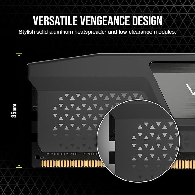 Corsair VENGEANCE DDR5 32GB (2x16GB) 6000MHz CL30 – AMD EXPO, Intel XMP 3.0 – Grey (CMK32GX5M2B6000Z30)