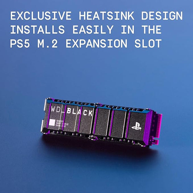 WD_BLACK SN850P 4TB PS5 SSD – Officially Licensed, Up to 7300MB/s, M.2 NVMe with Heatsink, Internal Gaming Drive- WDBBYV0040BNC-WRSN WD_BLACK