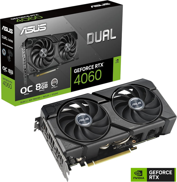 ASUS GeForce RTX 4060 DUAL EVO OC 8GB – 2535MHz, GDDR6, PCIe 4.0, DLSS 3, HDMI 2.1a, 3x DP 1.4a - 90YV0JC7-M0NA00