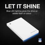Seagate 5TB Game Drive for PS4/PS5 – USB 3.0 External HDD, Blue LED, Officially Licensed + 2 Weeks PS+ - STLV5000202 Seagate