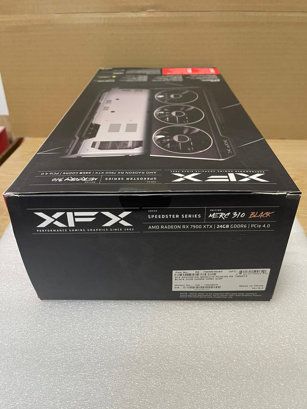 XFX Speedster MERC310 AMD Radeon RX 7900XTX Black Gaming Graphics Card with 24GB GDDR6, AMD RDNA 3 RX-79XMERCB9 | A+ Grade – Excellent Condition, Tested & Verified, Comes with Original Box XFX