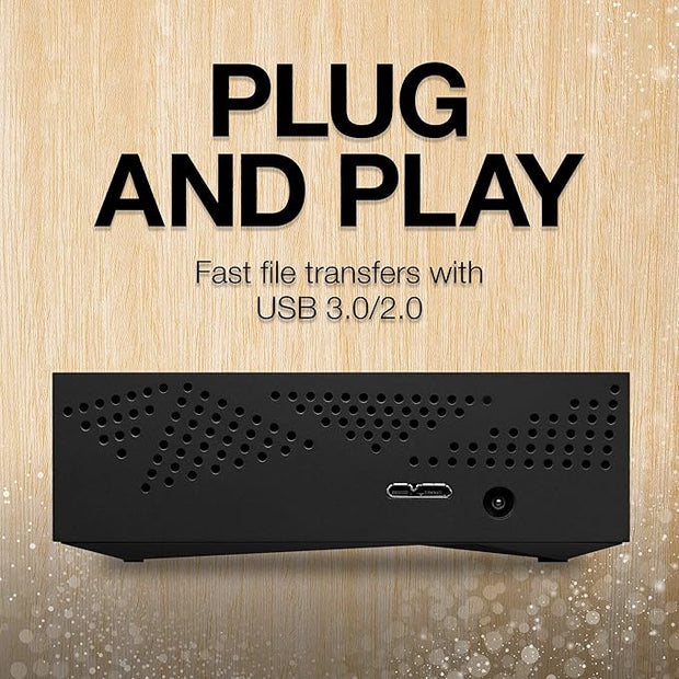 Seagate 8TB Desktop External Hard Drive – USB 3.0, for PC, Mac & Laptop, Black, with Data Rescue- STGY8000400 Seagate