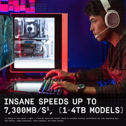 WD_BLACK SN850X 1TB SSD, M.2 2280 PCIe Gen4 NVMe, 7300 MB/s Read, 6300 MB/s Write, High Performance - WDS100T2X0E