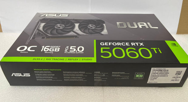 ASUS Dual GeForce RTX™ 5060 Ti 16GB GDDR7 - 90YV0MH0-M0NA00 | A+ Grade – Excellent Condition, Tested & Verified, Comes with Original Box ASUS