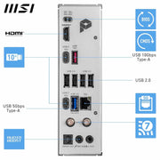 MSI PRO B850-P WIFI Motherboard, ATX - Supports AMD Ryzen 9000/8000/7000, AM5, DDR5, PCIe 5.0/4.0 x16, M.2 Gen5, Wi-Fi 7, 5G LAN