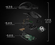 Logitech G PRO SUPERLIGHT Wireless Gaming Mouse – Ultra-Lightweight 63g, HERO 25K Sensor, 25,600 DPI, 5 Programmable Buttons, Long Battery Life – Black - 910-005881