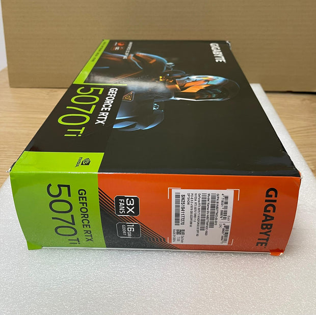 Gigabyte GeForce RTX 5070 Ti WINDFORCE OC SFF 16G Graphics Card - GV-N507TWF3OC-16GD | A+ Grade – Excellent Condition, Tested & Verified, Comes with Original Box Gigabyte