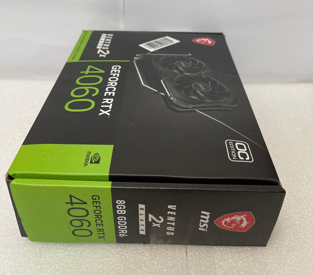 MSI GeForce RTX 4060 VENTUS 2X BLACK 8G OC Graphics Card - RTX 4060 VENTUS 2X BLACK 8G OC | A+ Grade – Excellent Condition, Tested & Verified, Comes with Original Box MSI